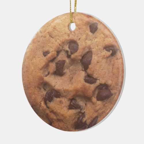 Chocolate Chip Cookie Ceramic Ornament