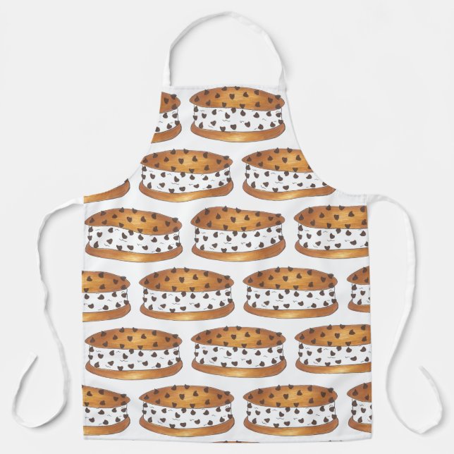 Chocolate Chip Cookie Chipwich Ice Cream Sandwich Apron (Front)