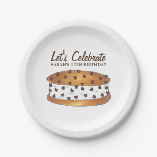 Chocolate Chip Cookie Chipwich Ice Cream Sandwich Paper Plates