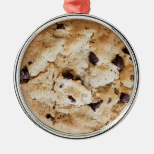 Chocolate Chip Cookie Christmas Metal Ornament