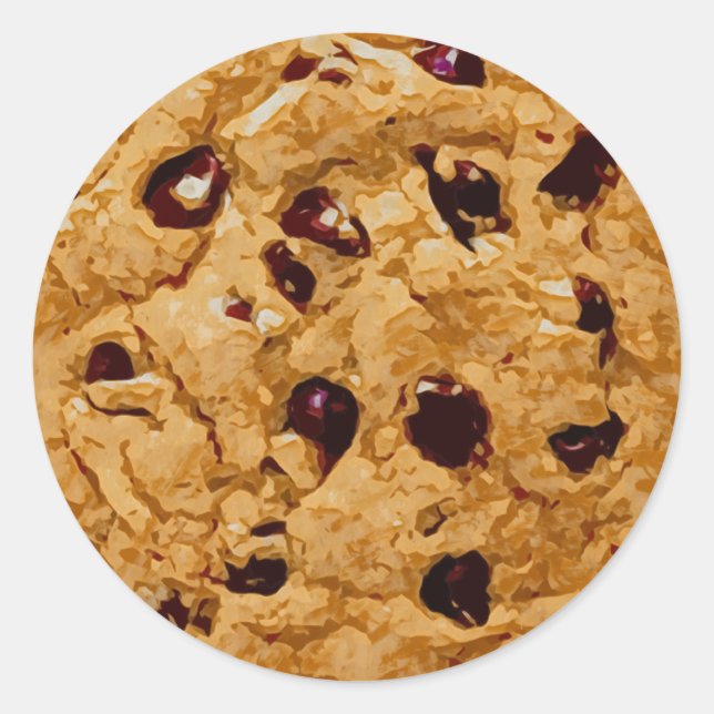 Chocolate Chip Cookie Classic Round Sticker (Front)