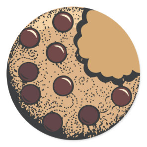 Chocolate chip cookie classic round sticker