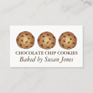 Chocolate Chip Cookie Cookies Baked By Bakery Food Business Card
