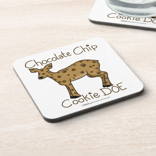 Chocolate Chip Cookie Doe Beverage Coaster (Left Side)