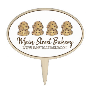 Chocolate Chip Cookie Dough Bakery Pastry Chef Cake Topper