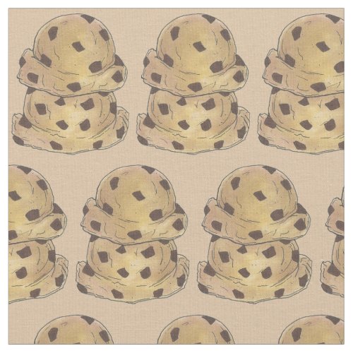 Chocolate Chip Cookie Dough Bakery Pastry Chef Fabric