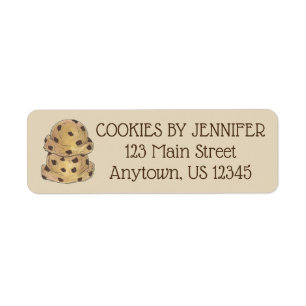 Chocolate Chip Cookie Dough Bakery Pastry Chef Label