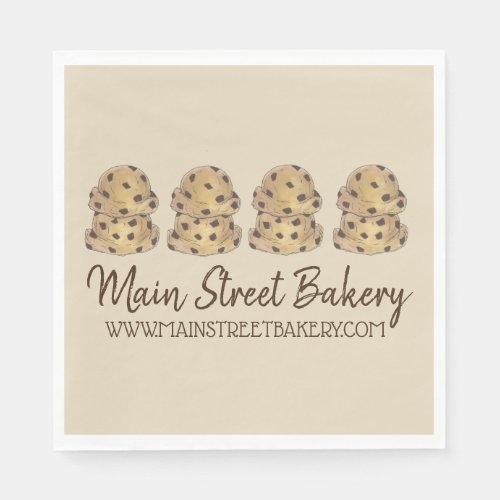 Chocolate Chip Cookie Dough Bakery Pastry Chef Napkins