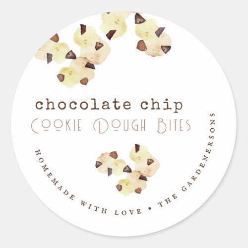 Chocolate Chip Cookie Dough Classic Round Sticker