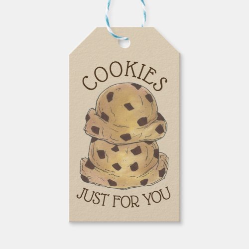 Chocolate Chip Cookie Dough Cookies Just for You Gift Tags