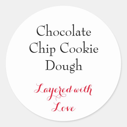 Chocolate Chip Cookie Dough label