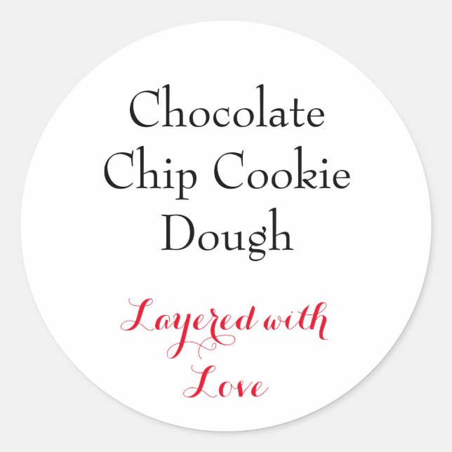 Chocolate Chip Cookie Dough label (Front)