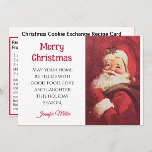 Chocolate Chip Cookie Exchange Recipe Christmas Holiday Card