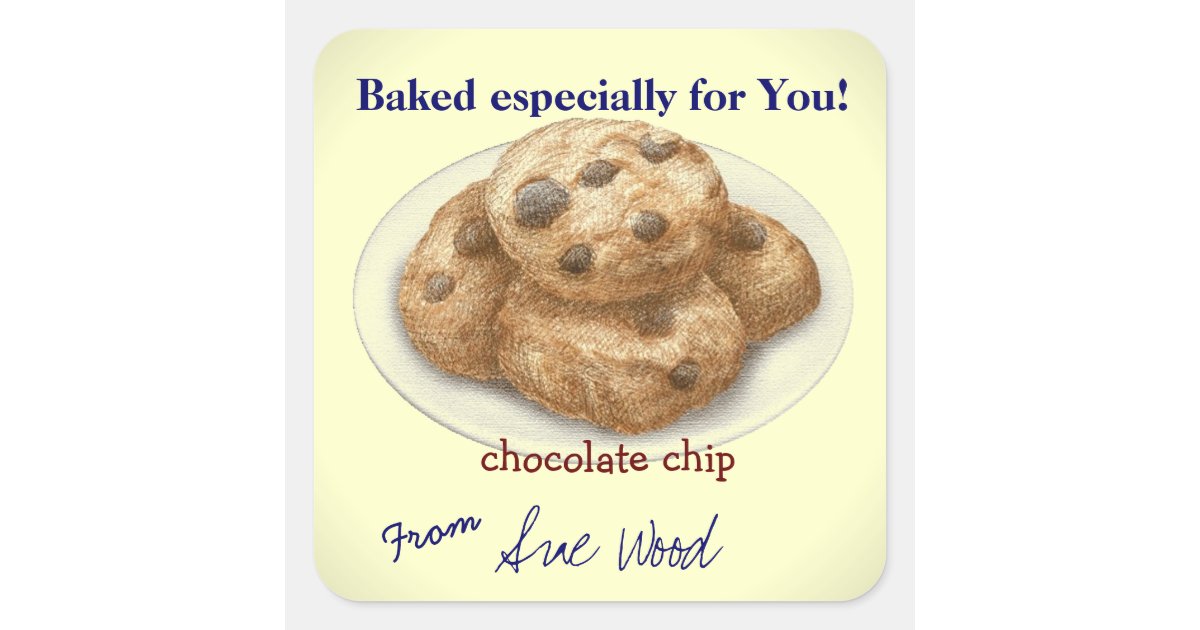 Chocolate Chip Cookie Gift Stickers Zazzle
