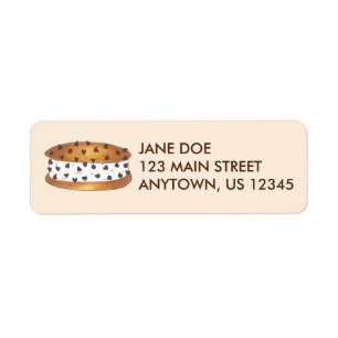 Chocolate Chip Cookie Ice Cream Sandwich Labels