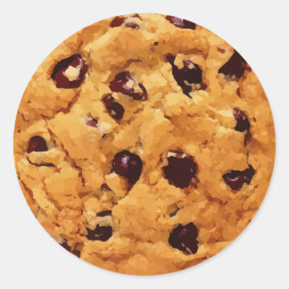 Chocolate Chip Cookie Image Classic Round Sticker