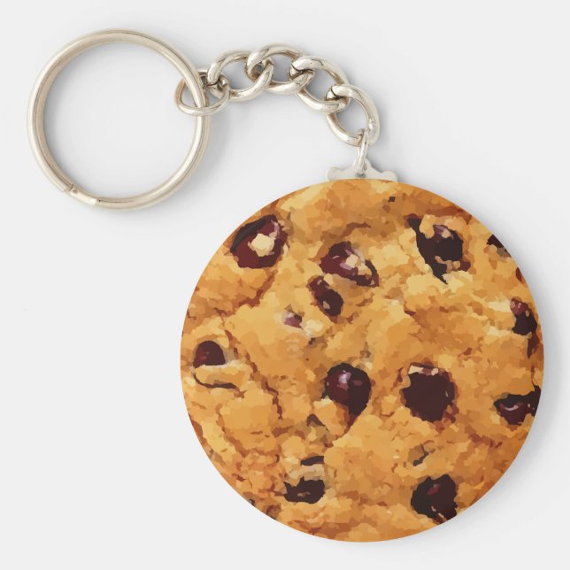 Chocolate Chip Cookie Image Keychain (Front)