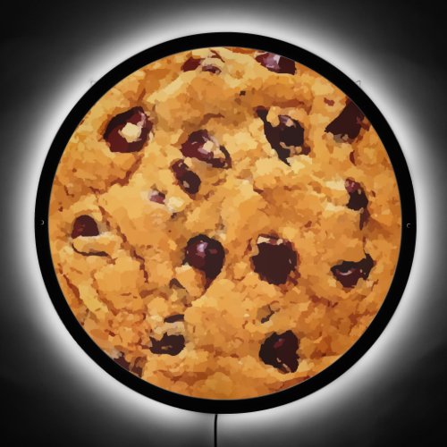 Chocolate Chip Cookie Image LED Sign