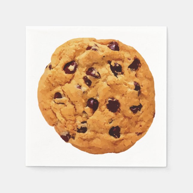 Chocolate Chip Cookie Image Napkins (Front)