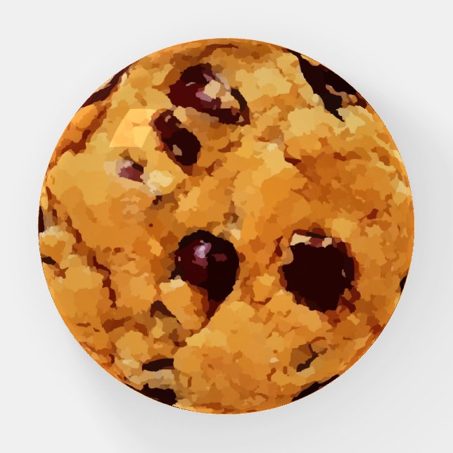 Chocolate Chip Cookie Image Paperweight (Front)