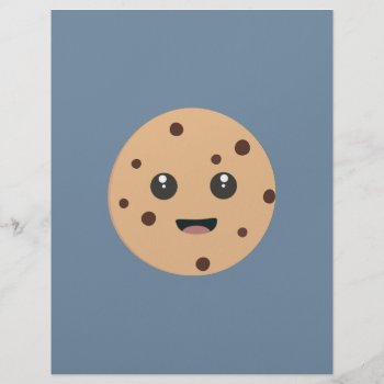 Chocolate Chip Cookie Kawaii Flyer by i_love_cotton at Zazzle