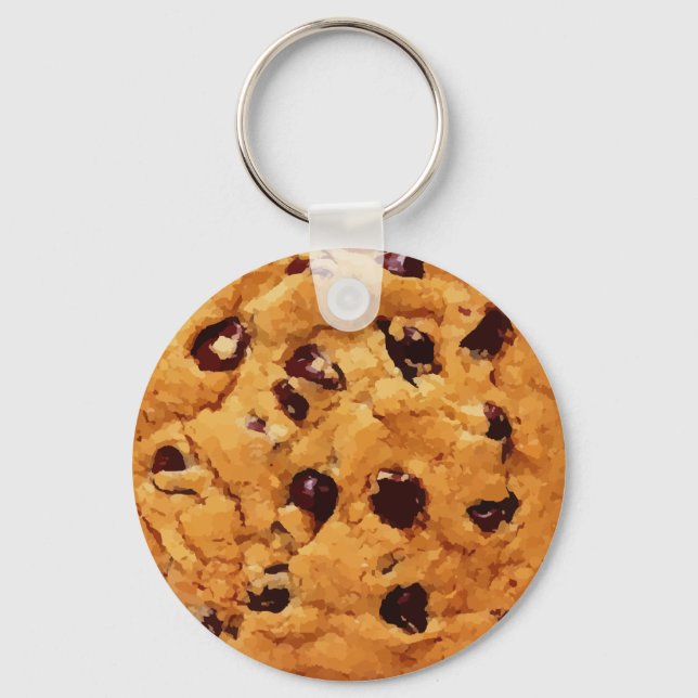 Chocolate Chip Cookie Keychain (Front)