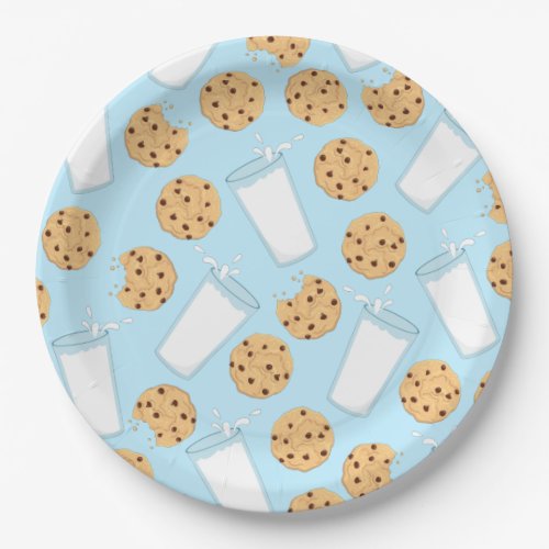 Chocolate Chip Cookie Kids 1st Birthday Party Blue Paper Plates