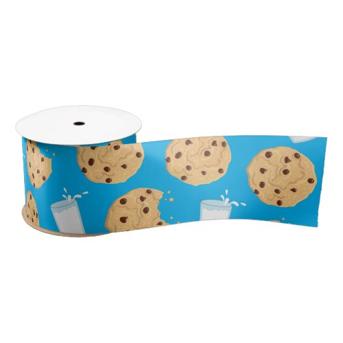 Chocolate Chip Cookie Kids 1st Birthday Party Blue Satin Ribbon