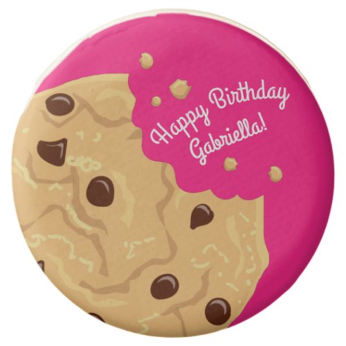 Chocolate Chip Cookie Kids 1st Birthday Party Pink
