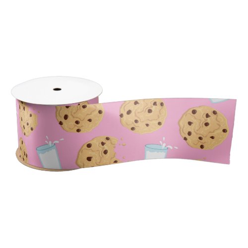 Chocolate Chip Cookie Kids 1st Birthday Party Pink Satin Ribbon