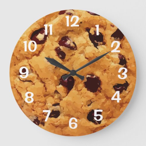 Chocolate Chip Cookie Large Clock
