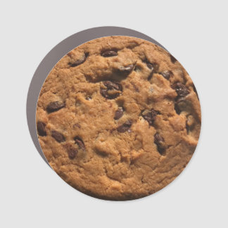 Chocolate chip cookie lover round car magnet