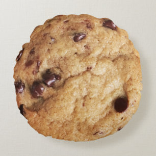 Chocolate Chip Cookie Lover Round Pillow
