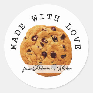 Chocolate Chip Cookie Made With love Classic Round Sticker