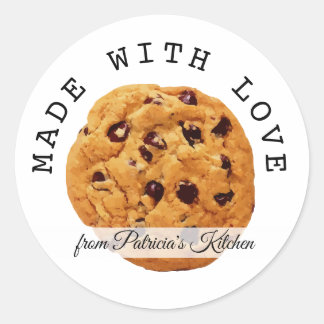 Chocolate Chip Cookie Made With love Classic Round Sticker