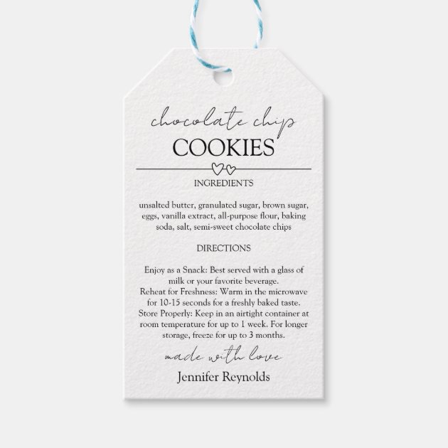 Private: Chocolate Chip Cookie Mix in a Jar Gift Tag