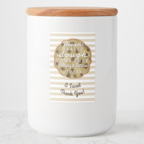 Chocolate Chip Cookie Mix Wedding  Dreams Dough Food Label