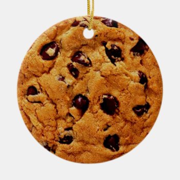 Chocolate Chip Cookie Ornament by Caliburr at Zazzle