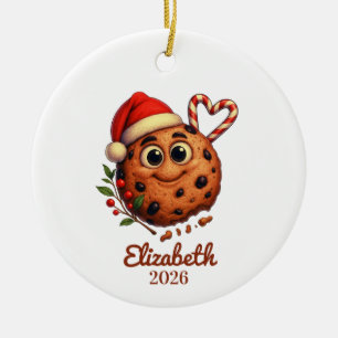 Chocolate Chip Cookie Ornament,Sweet Lovers Ceramic Ornament