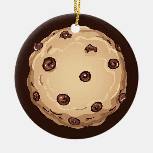 Chocolate Chip Cookie Ornaments | Ceramic Template (Front)