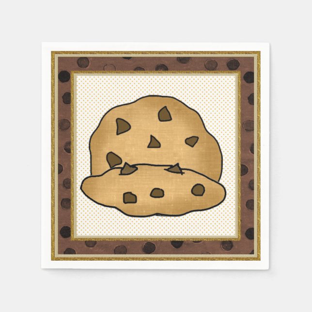 Chocolate Chip Cookie paper napkins (Front)