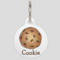 Chocolate Chip Cookie Personalized Baked Goods Pet ID Tag