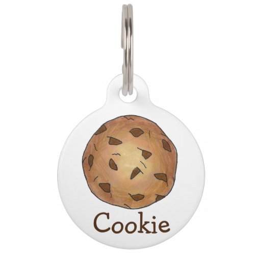 Chocolate Chip Cookie Personalized Baked Goods Pet ID Tag