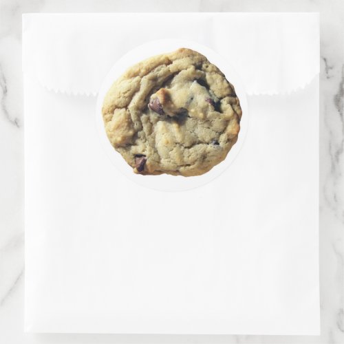 Chocolate Chip Cookie Photograph Classic Round Sticker