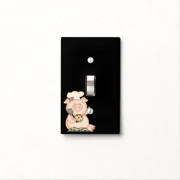 Chocolate Chip Cookie Pig Light Switch Cover by ThePigPen at Zazzle