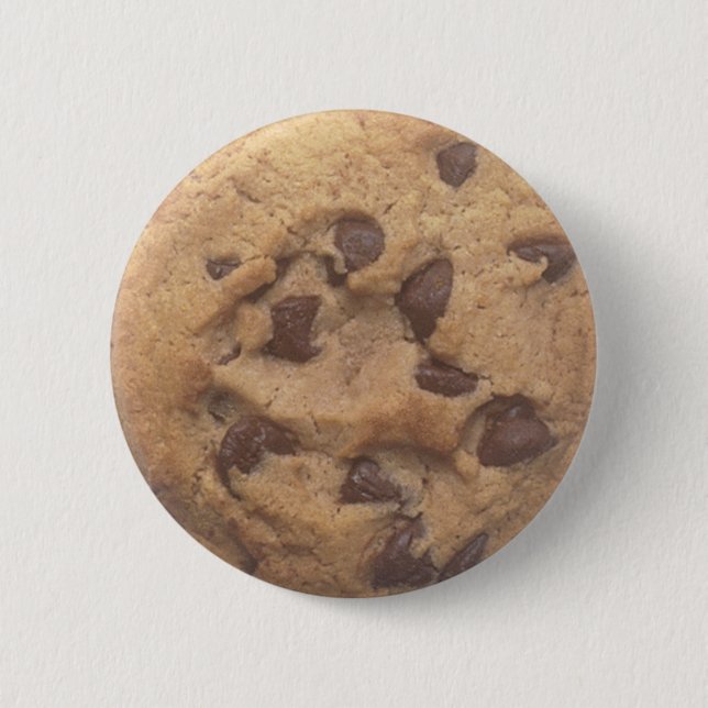 Chocolate Chip Cookie Pinback Button (Front)