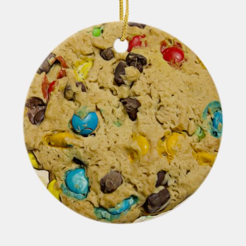 Chocolate Chip Cookie Realistic Food Christmas Ceramic Ornament