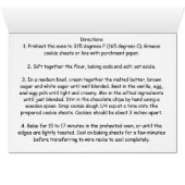 Chocolate Chip Cookie Recipe Card (Inside Horizontal (Bottom))