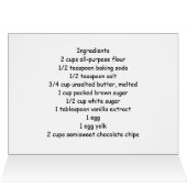 Chocolate Chip Cookie Recipe Card (Inside Horizontal (Top))