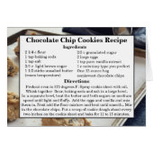 Chocolate Chip Cookie Recipe Card (Front Horizontal)